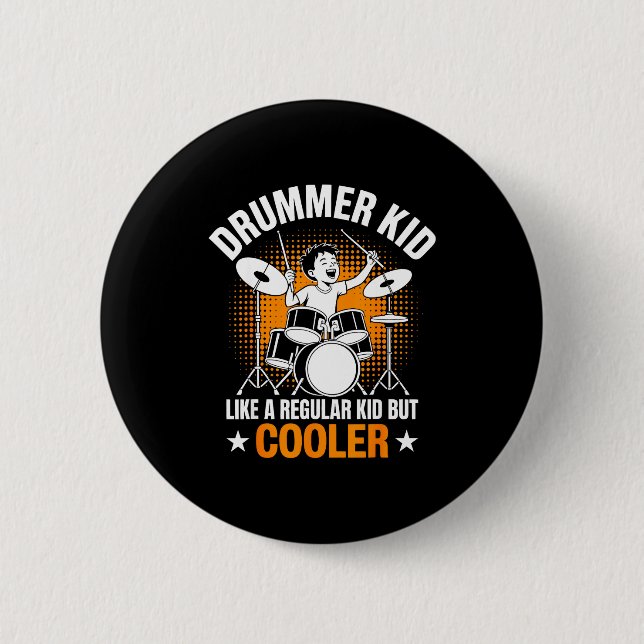 Drumset Drums Lover Percussionist Drummer Kid Drum 2 Inch Round Button (Front)