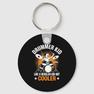 Drumset Drums Lover Percussionist Drummer Kid Drum Keychain