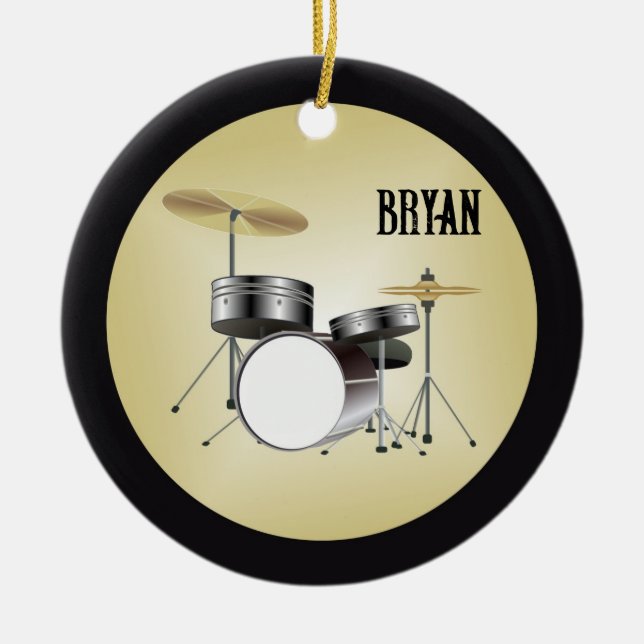 Drumset Ornement de Noël personnalisé (Devant)