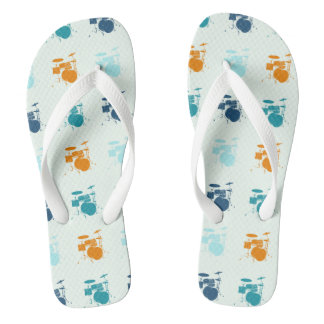 Drumset Percussion Jazz Marching Band Drummer Gift Flip Flops