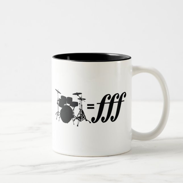 Drumset Two-Tone Coffee Mug (Right)