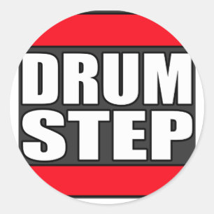 DRUMSTEP Drum and Bass and Dubstep Classic Round Sticker