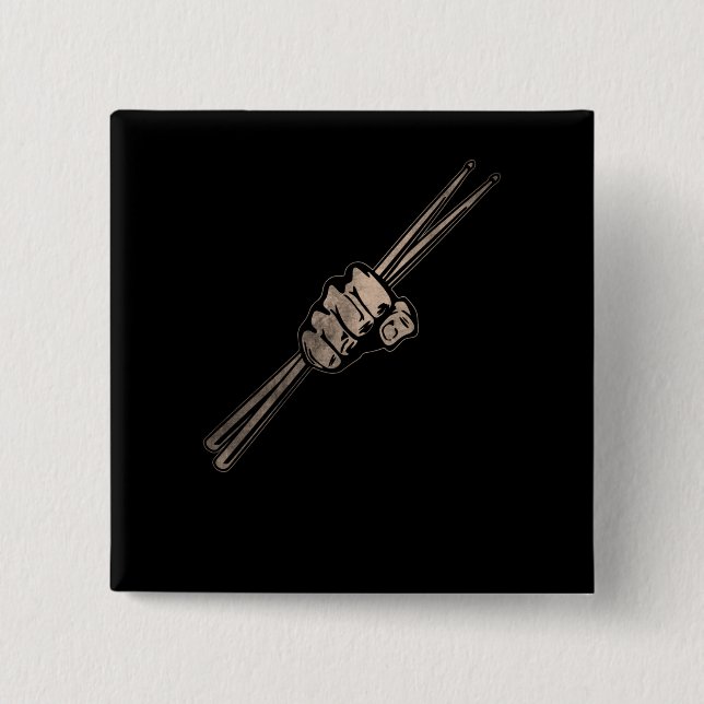 Drumstick 2 Inch Square Button (Front)