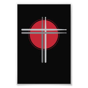 Drumsticks Cross Drummer Drums Photo Print
