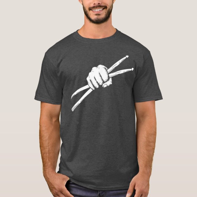 Drumsticks Drummer  Drumset Drums Gift  (2) T-Shirt (Front)