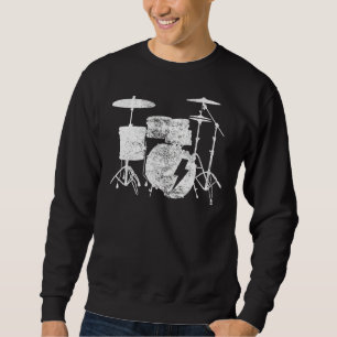Drumsticks Drummer Vintage Drumkit Sweatshirt