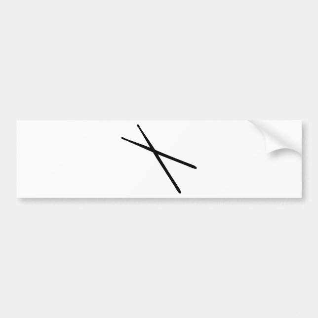 drumsticks icon bumper sticker (Front)