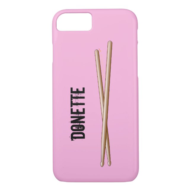 Drumsticks iphone 7 Case Drummers Your Colour, (Back)