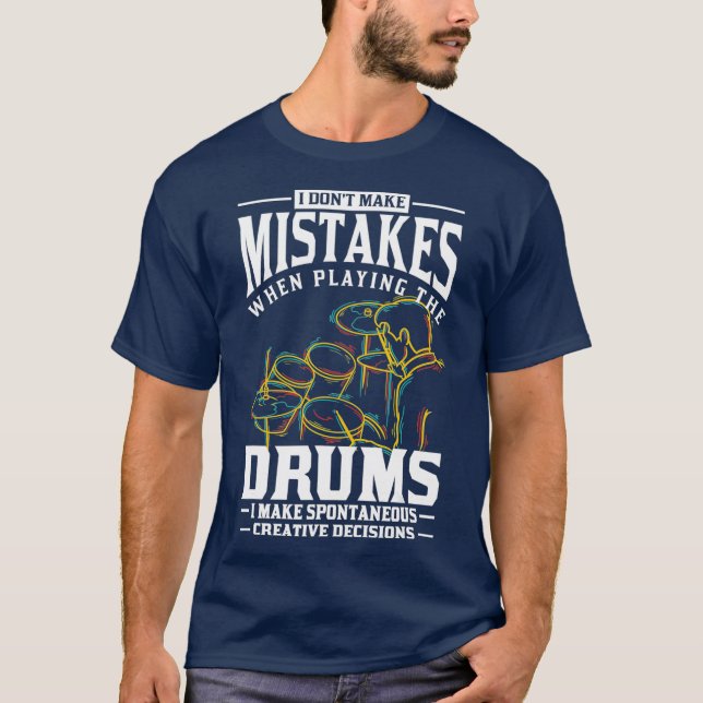 Drumsticks Percussion Drummer Gift Drums T-Shirt (Front)