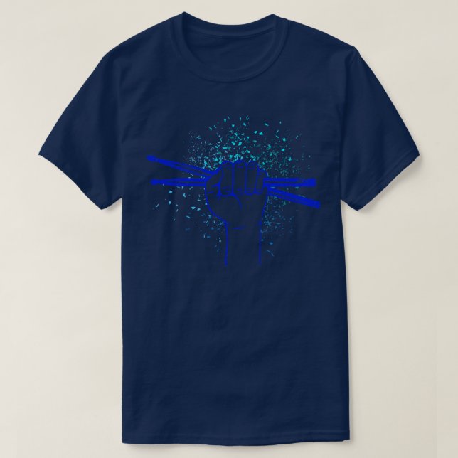 Drumsticks Rock Drummer Drums T-Shirt (Design Front)