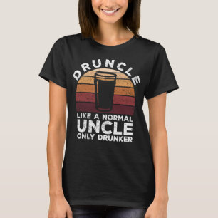 Druncle Funny Saying Vintage Drunk Beer Drinking U T-Shirt