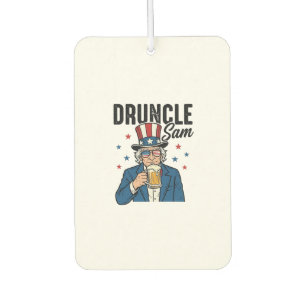 Druncle Sam Funny Patriotic Beer Vector Design_1 Air Freshener