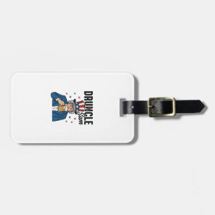 Druncle Sam Funny Patriotic Beer Vector Design_1 Luggage Tag