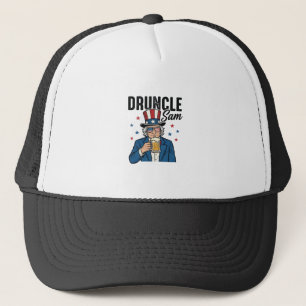 Druncle Sam Funny Patriotic Beer Vector Design_1 Trucker Hat