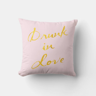 Drunin in Love Pink & Gold Coussin extérieur