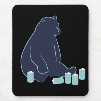 Drunk Bear Mouse Pad