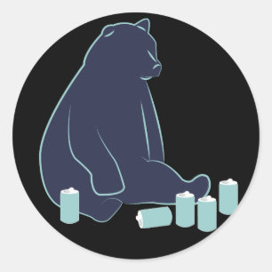 Drunk Bear Stickers