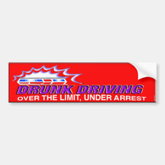 drunk bumper- over the limit under arrest bumper sticker