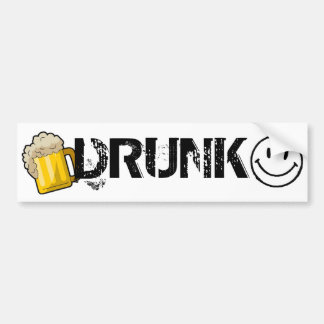Drunk Bumper Stucker Sticker