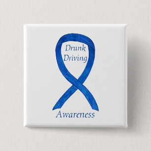 Drunk Driving Awareness Ribbon Custom Pins