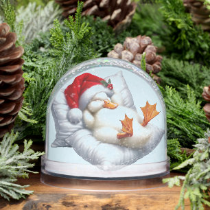 Drunk Duck Christmas Snow Globe
