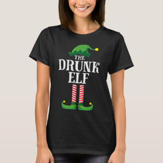 Drunk Elf Matching Family Group Christmas Party T-Shirt