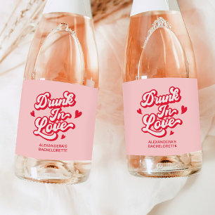 Drunk In love Bachelorette Champagne Sparkling Wine Label