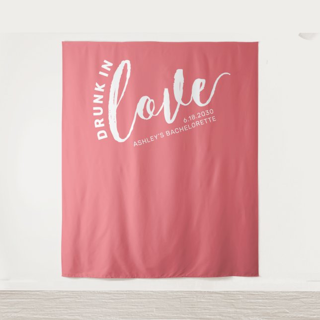 Drunk In Love Bachelorette Welcome Tapestry (Front)