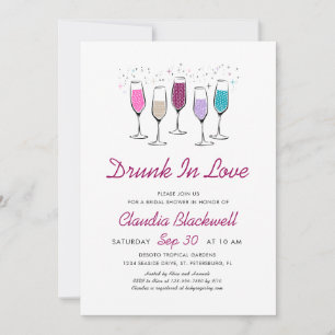 Drunk In Love Champagne Bridal Shower Invitation