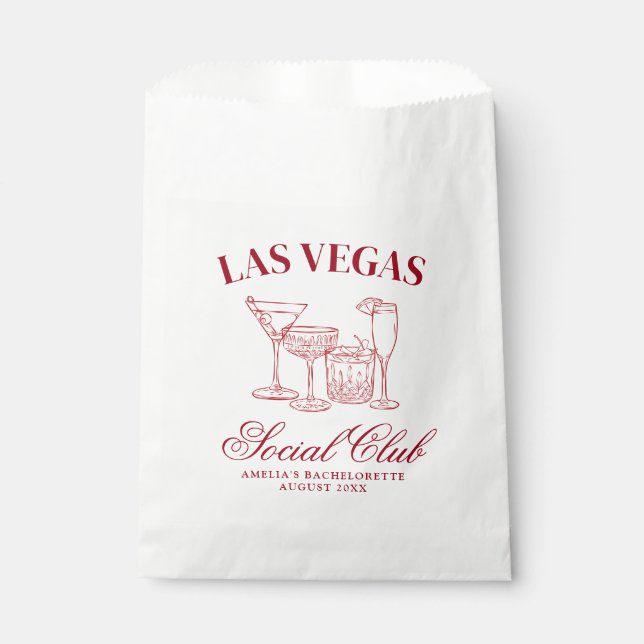 Drunk In Love Cocktails Bachelorette Social Club Favour Bag (Front)