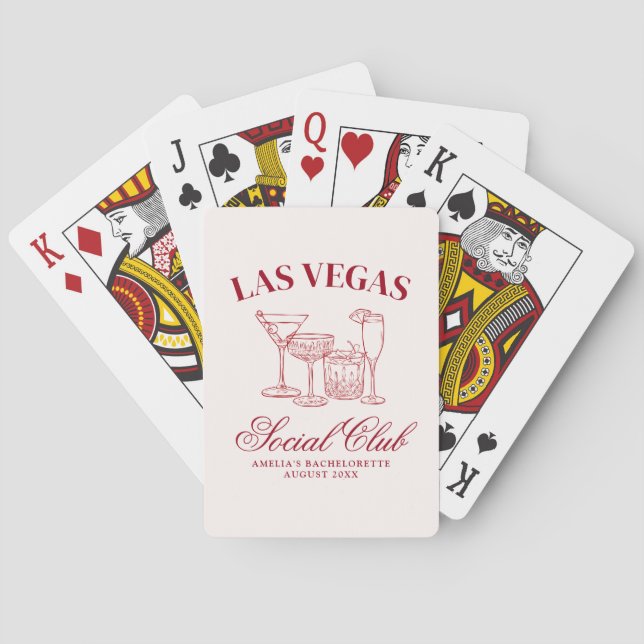 Drunk In Love Cocktails Bachelorette Social Club Playing Cards (Back)