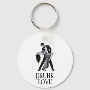 Drunk in Love Design Dancing Couple Bridal Keychain