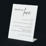 Drunk In Love Modern Wedding Bar Sign<br><div class="desc">Drunk In Love Modern Wedding Bar Sign,  Minimalist Modern Wedding Bar Menu Sign,  Drunk In Love,  Alcohol Wedding Drink Menu</div>