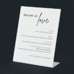 Drunk In Love Modern Wedding Bar Sign<br><div class="desc">Drunk In Love Modern Wedding Bar Sign, Minimalist Modern Wedding Bar Menu Sign, Drunk In Love, Alcohol Wedding Drink Menu</div>