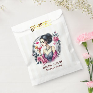 Drunk in Love Romantic Cocktail Bachelorette Favour Bag