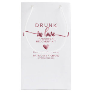 Drunk In Love Wedding Hangover Kit Small Gift Bag