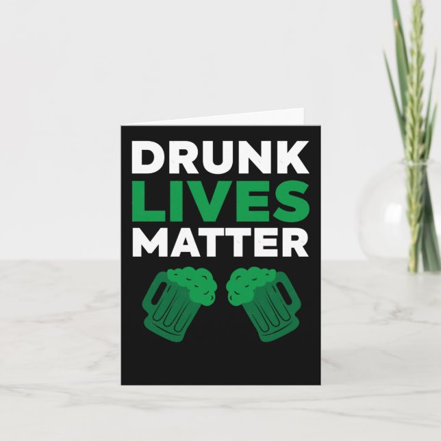 Drunk Lives Funny Saint Patrick's Day Sticker  Card (Front)