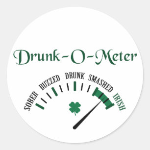 Drunk Metre Classic Round Sticker
