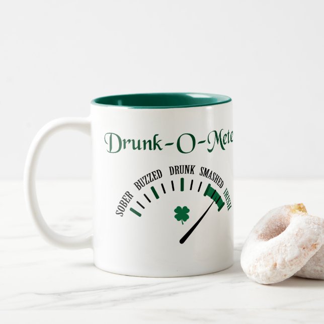 Drunk Metre Two-Tone Coffee Mug (With Donut)