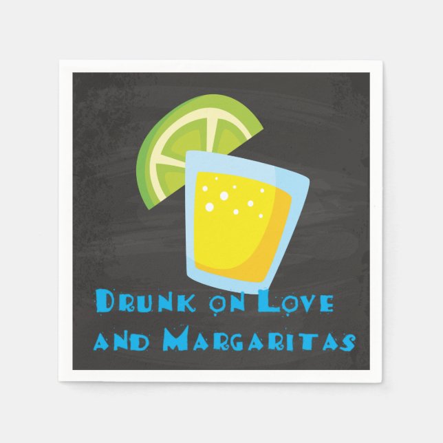 Drunk on Love Fiesta Cocktail Napkins (Front)