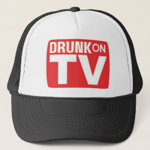 DRUNK ON TV TRUCKER HAT