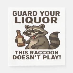 Drunk Raccoon Napkin