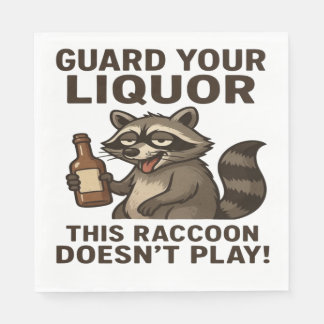 Drunk Raccoon Napkin