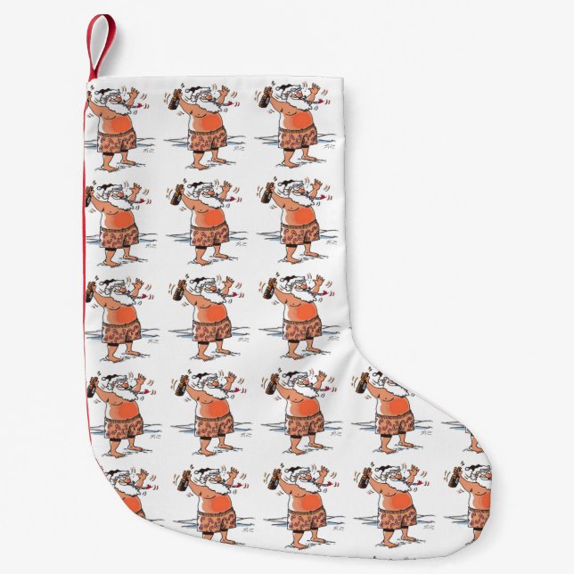 Drunk Santa Christmas stocking small (Front)