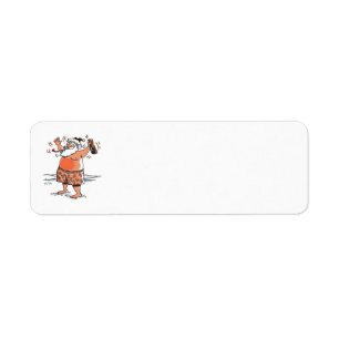 Drunk Santa return address labels