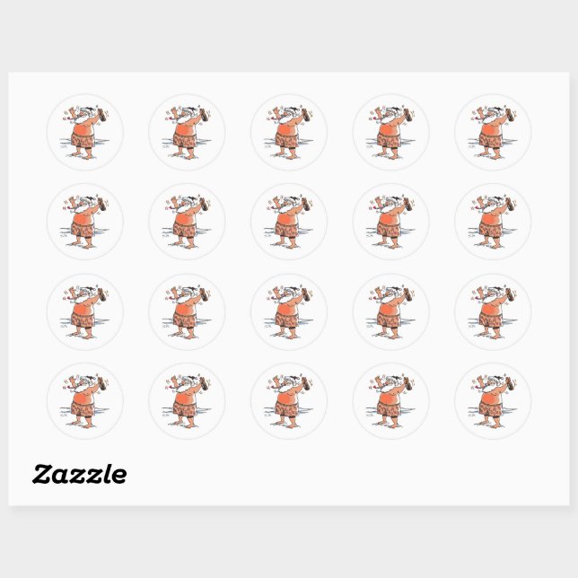Drunk Santa small round stickers (Sheet)
