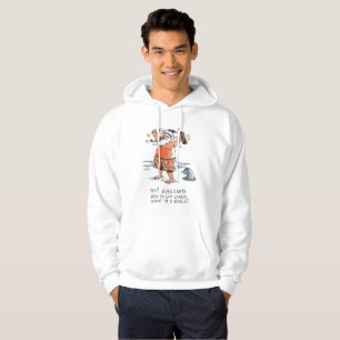 Drunk Santa white hooded sweatshirt