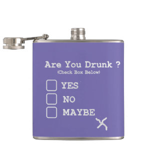 Drunk Test Funny Booze Whiskey Hip Flask