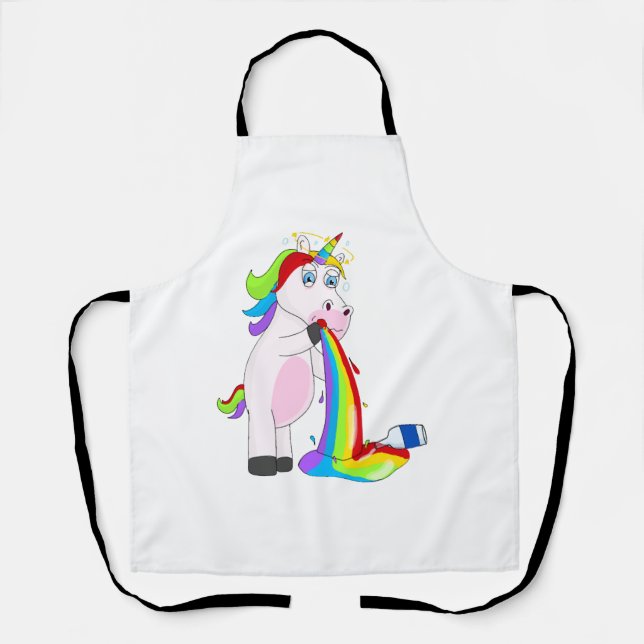 Drunk unicorn  apron (Front)