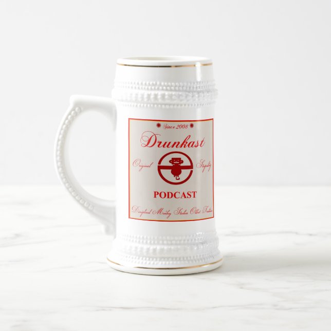 Drunkast Podcast Beer Stein (Left)